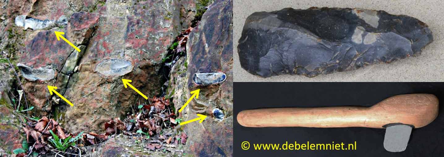 bijl van vuursteen - vuurstenen bijl