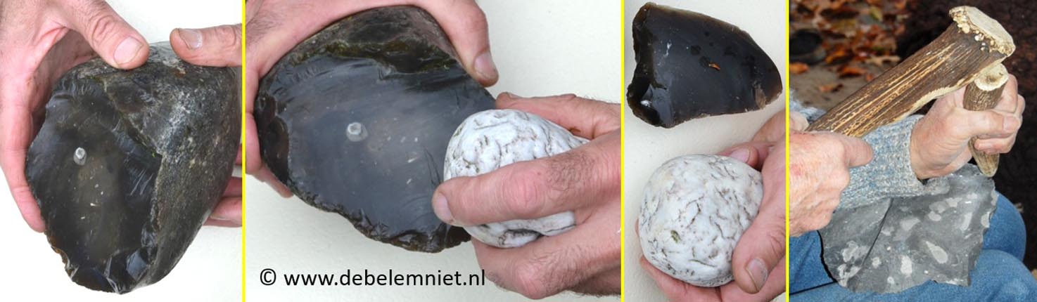 afslagen en kernstenen vuursteen