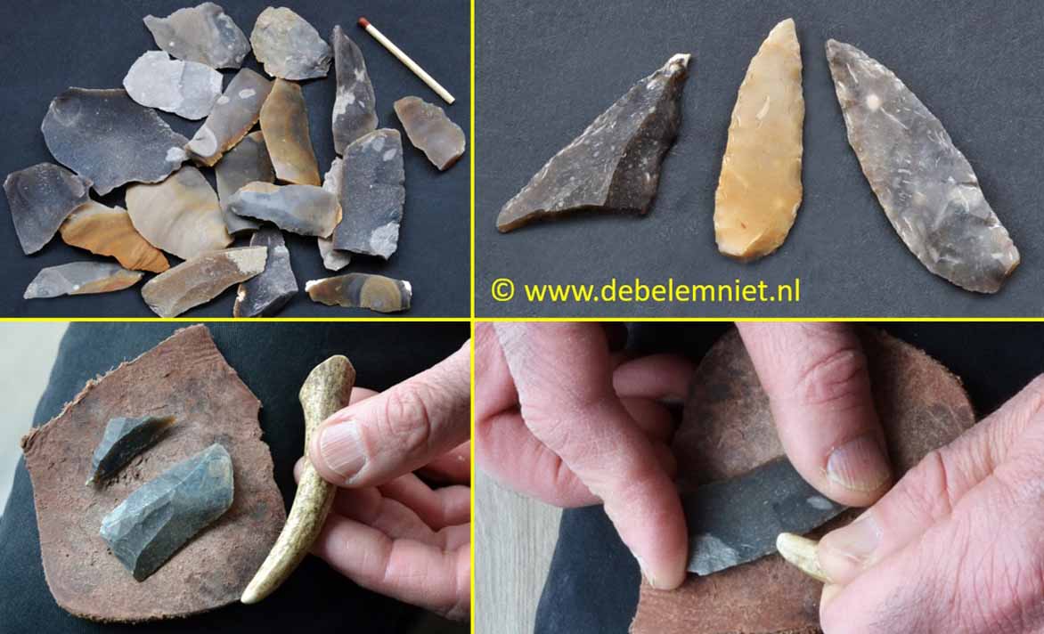 vuurstenen pijlpunten maken