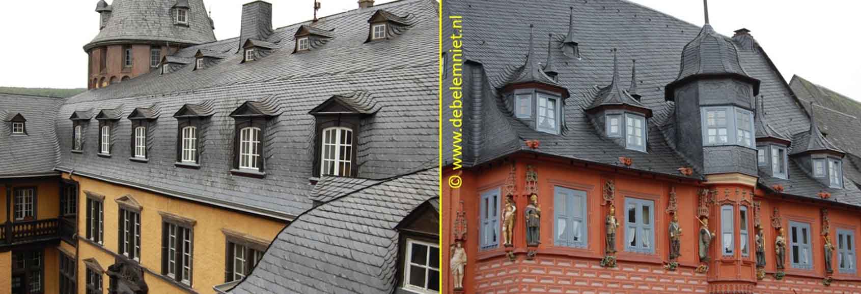 leisteen dakbedekking Genovevaburg Mayen en Goslar Harz